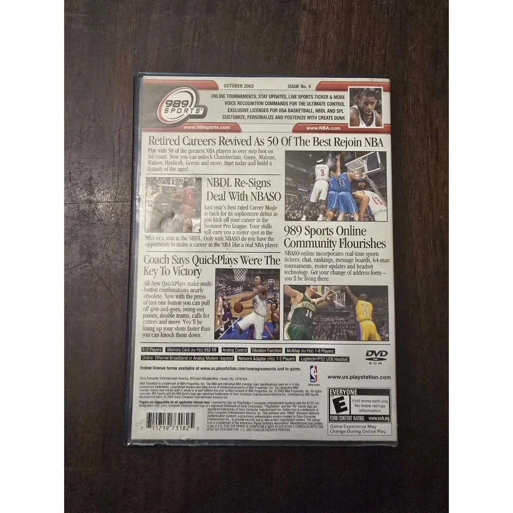NBA ShootOut 2004 Sony PlayStation 2 PS2 Game COMPLETE CIB Tested!